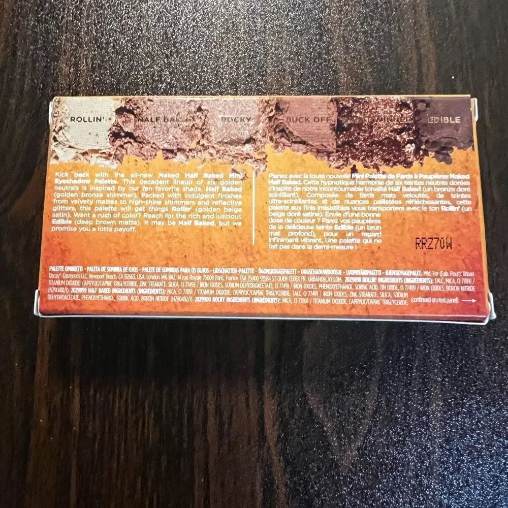 Urban Decay Naked Half Baked Palette - Gold and Black